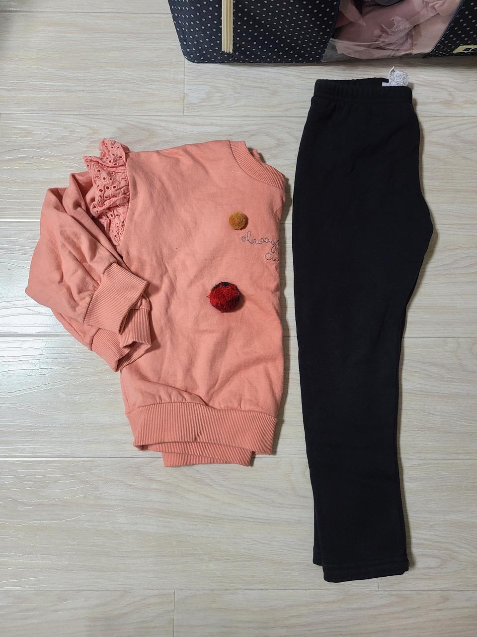 유아 겨울기모 상하복 120 사이즈