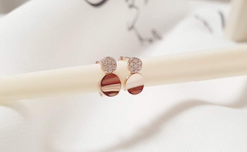 14k 눈사람모양 원터치 귀걸이