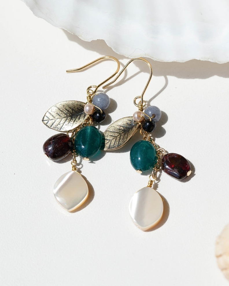 가을분위기갑! 귀걸이핸드메이드 가을느낌 물씬 롱귀걸이