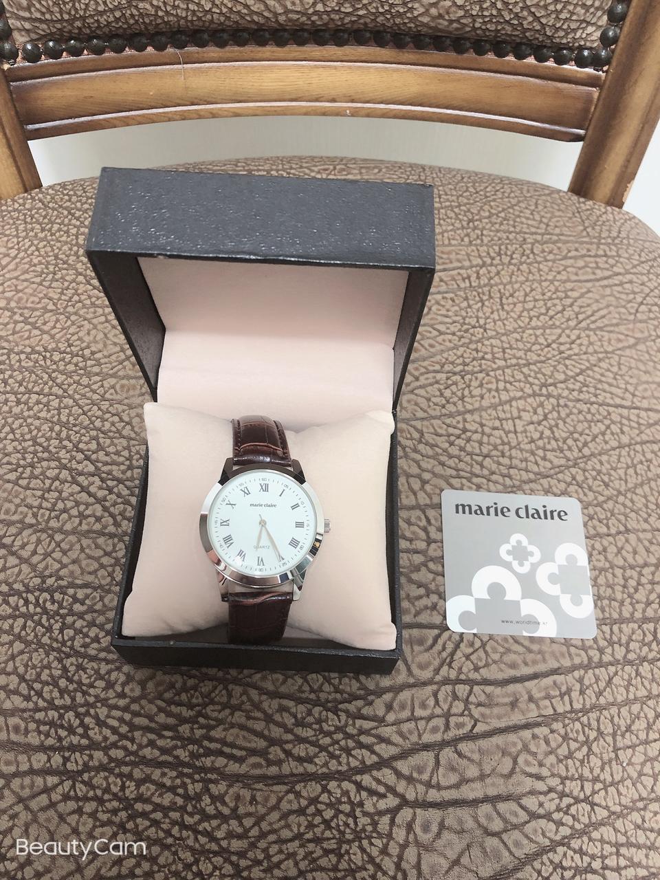 마리끌레르 정품 가죽 남성시계