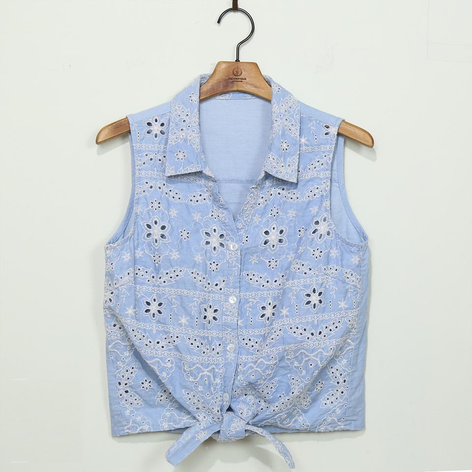 템트 여성 민소매 셔츠 블라우스 S (HU523)