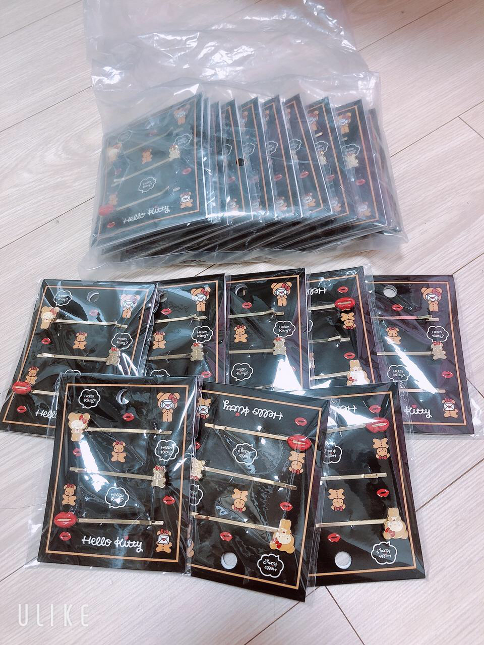 (2봉지)헬로키티 머리핀 헤어핀