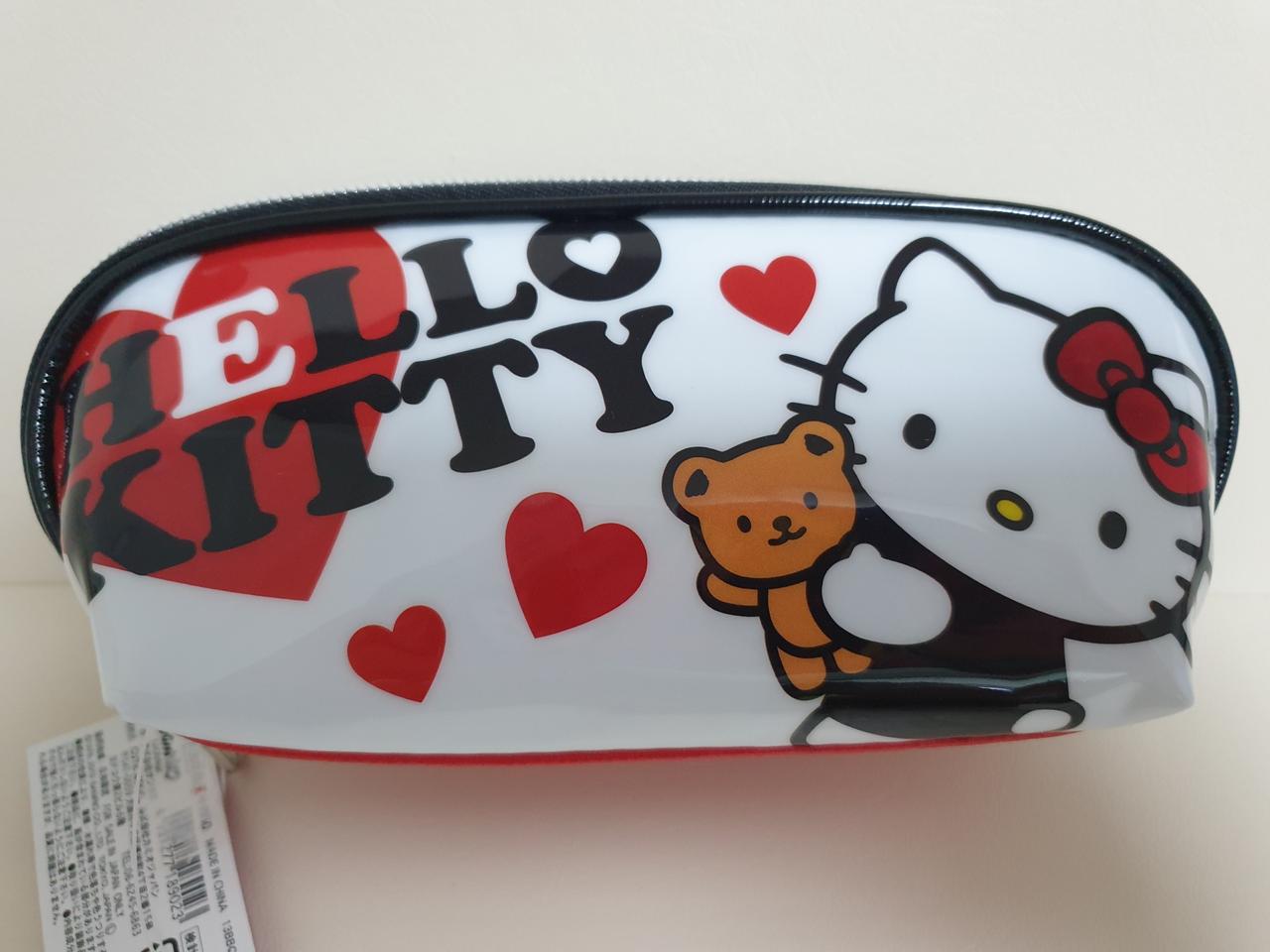 헬로키티 파우치 & 필통 화이트곰돌이하트