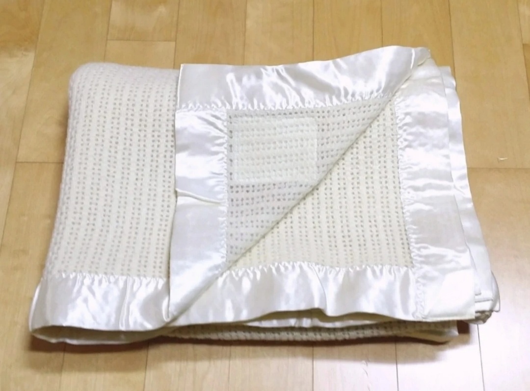 [새제품] 울 니트 아기담요 (160×120)