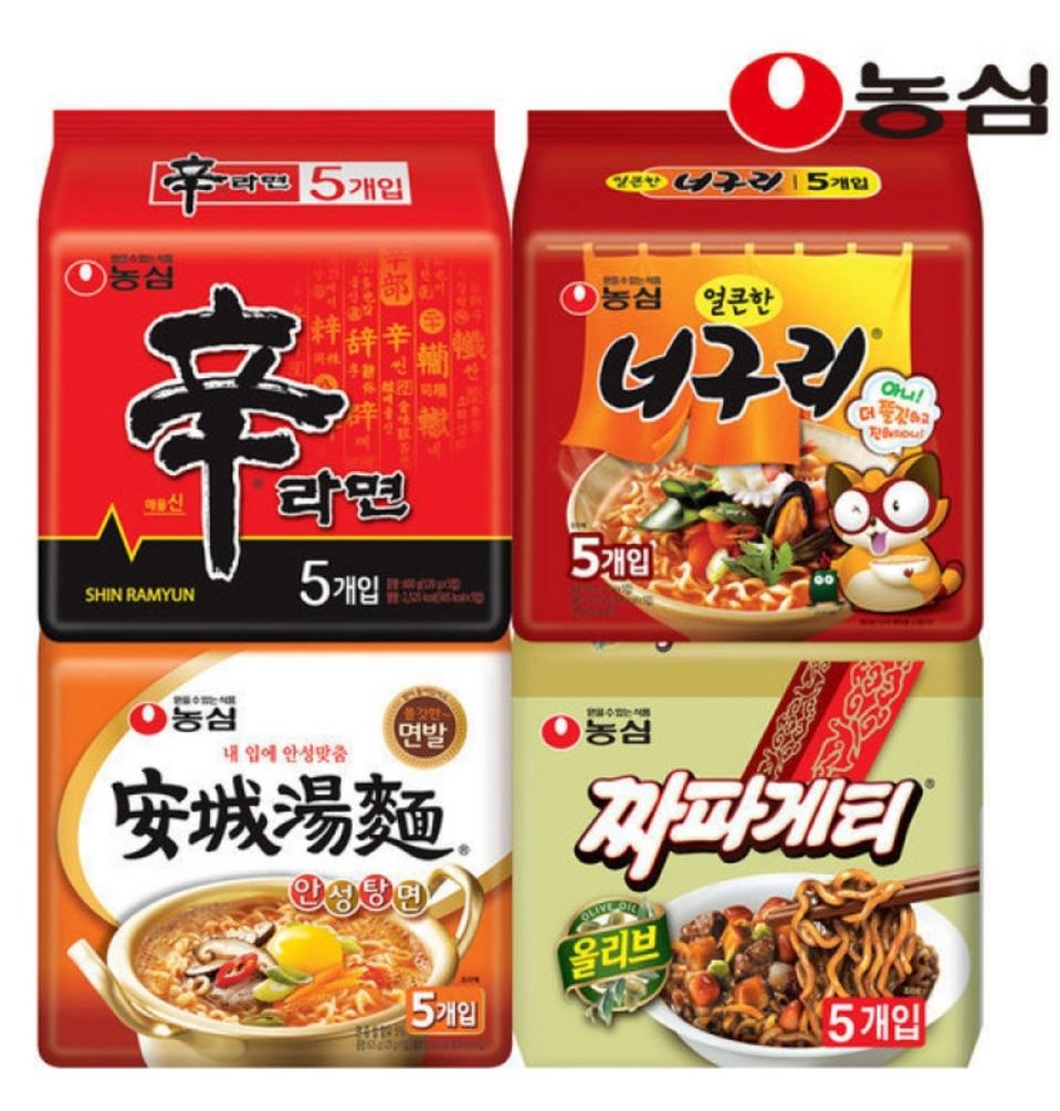 신라면+안성탕면+너구리+짜파게티 <20봉>