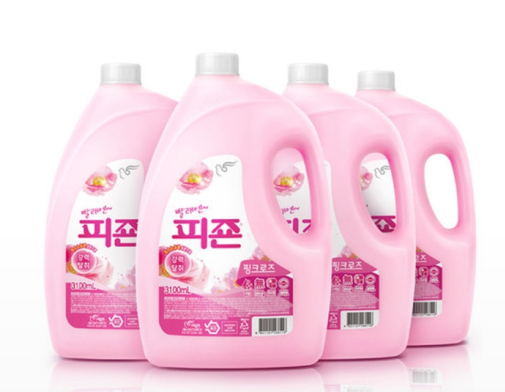 피죤 섬유유연제 3100ml x 4개 핑크로즈