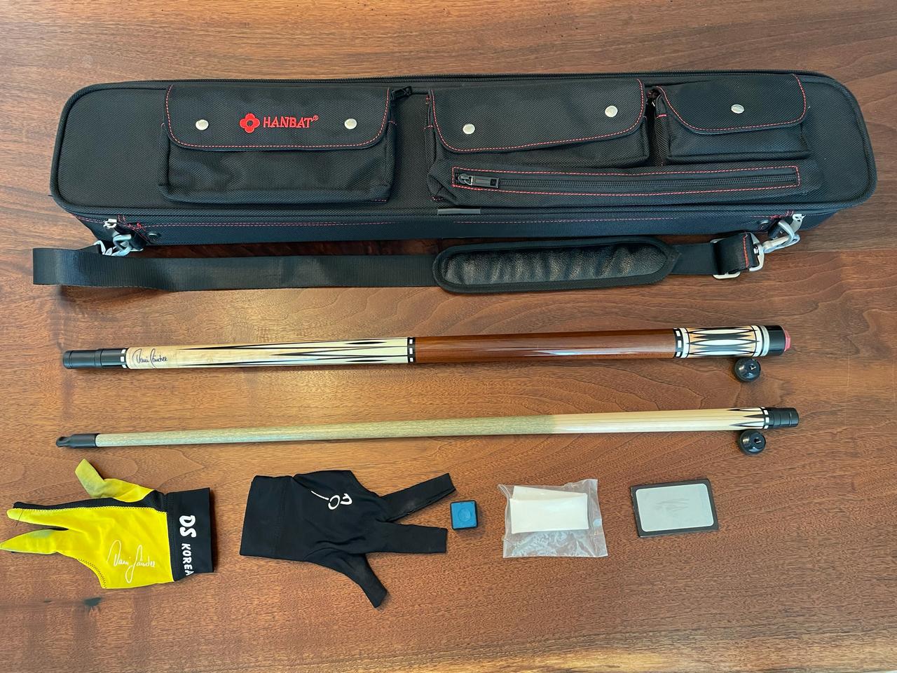 한밭큐 플러스파이브 플러스 8 당구 큐대 가방 및 기타 부수품 일괄 판매