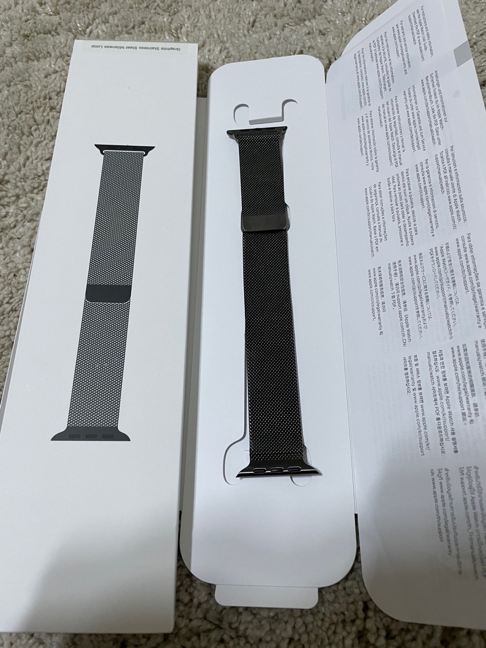 애플워치 정품 44MM 그래파이트 밀레니즈 루프 밴드