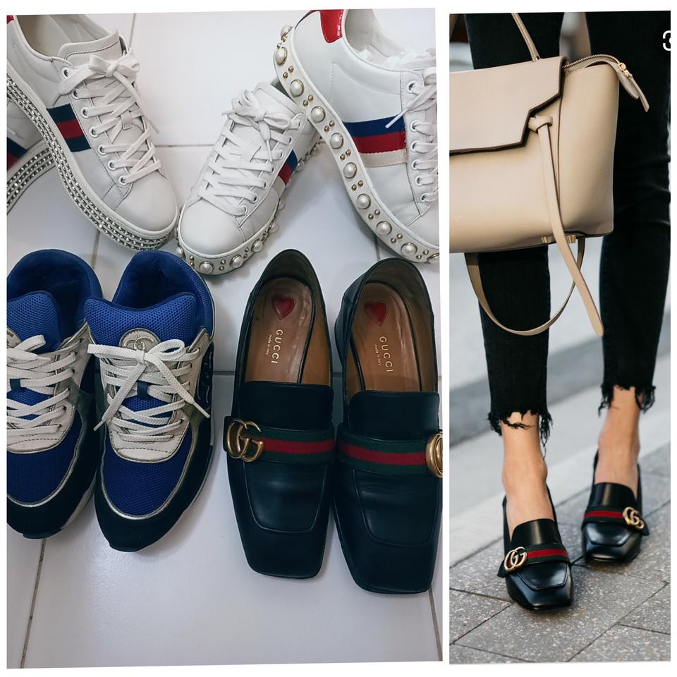 정품 구찌 마몬트 삼선 미들로퍼 마몽트 펌프스 명품 구찌 로퍼