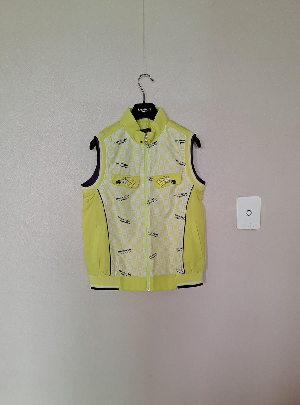 라임컬러 골프 조끼