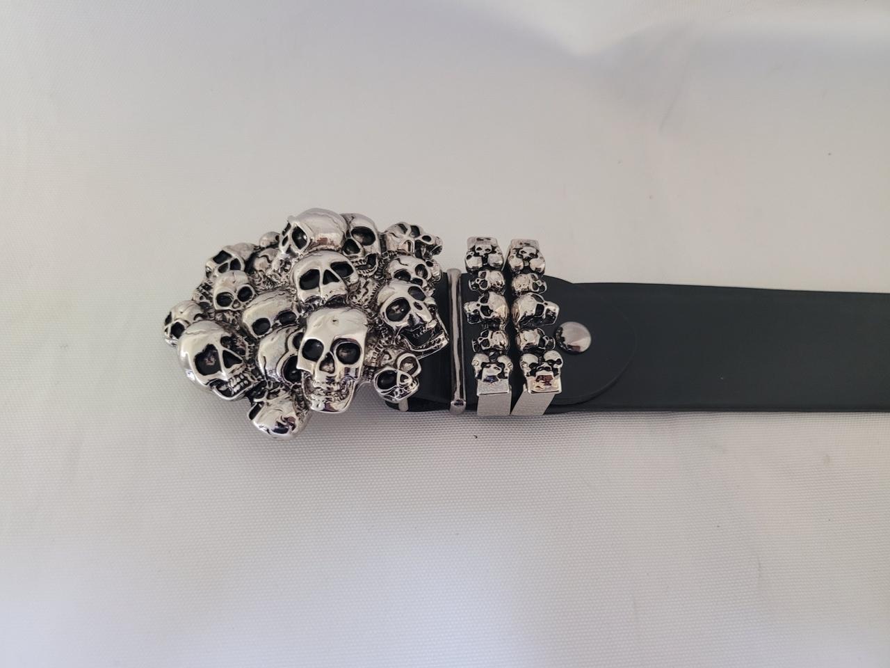 스컬  통가죽벨트