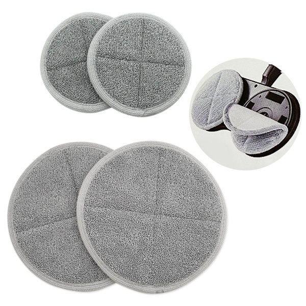 원형 물걸레 청소기 극세사패드 리필교체용/소4개