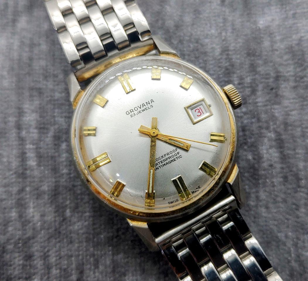 【오버홀】 엔틱 스위스 그로바나 수동시계 팝니다