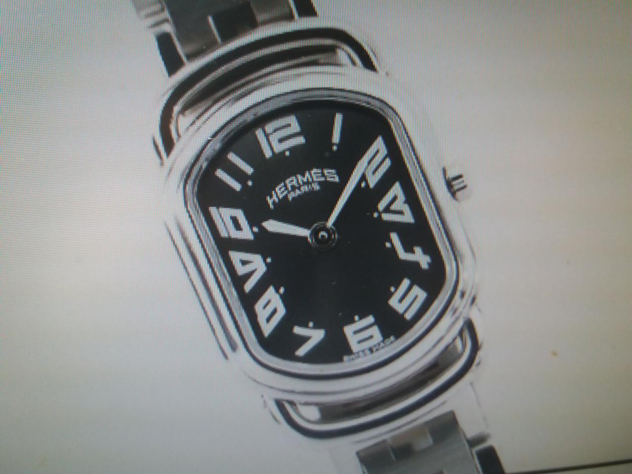 정품-에르메스-HERMES-명품-무비 그레이 다이얼-여성용-명품시계-특A급-거의-신품급 