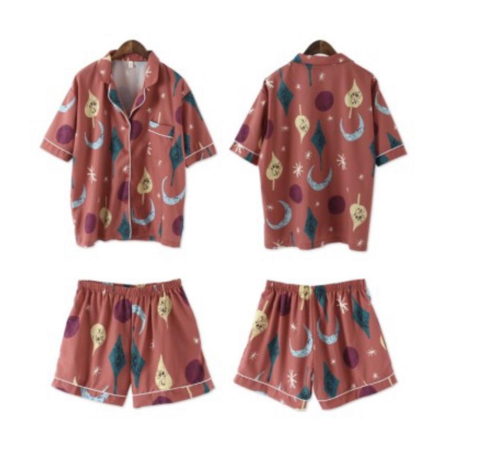 우주패턴 반팔파자마세트