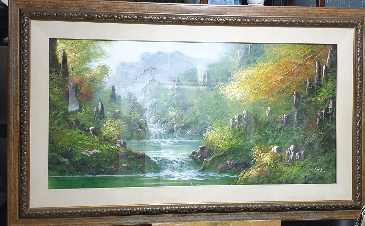 추경 산수 유화그림