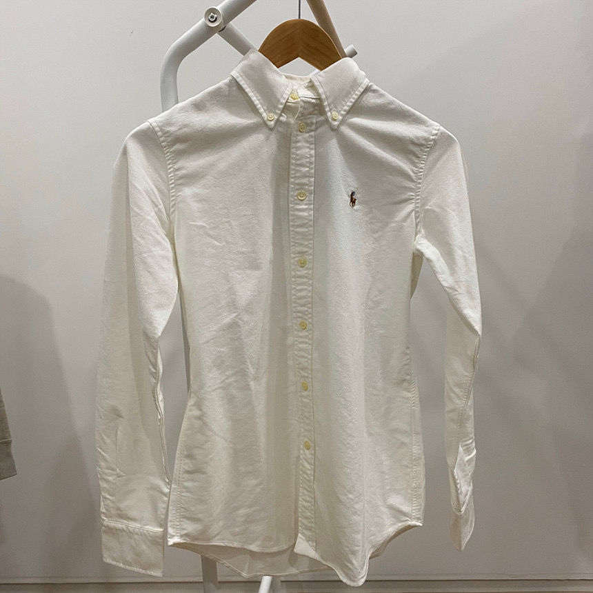 폴로 랄프로렌 슬림핏 화이트 셔츠