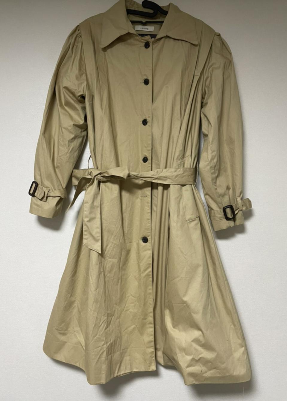 퍼프소매 트렌치코트 새상품