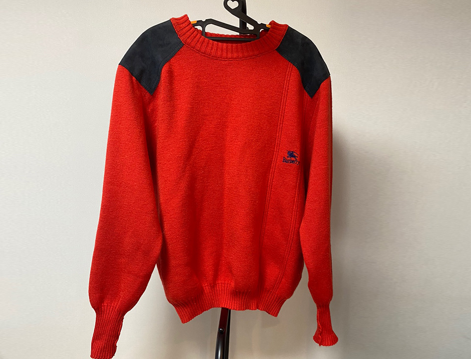 버버리 레드 니트 90-95