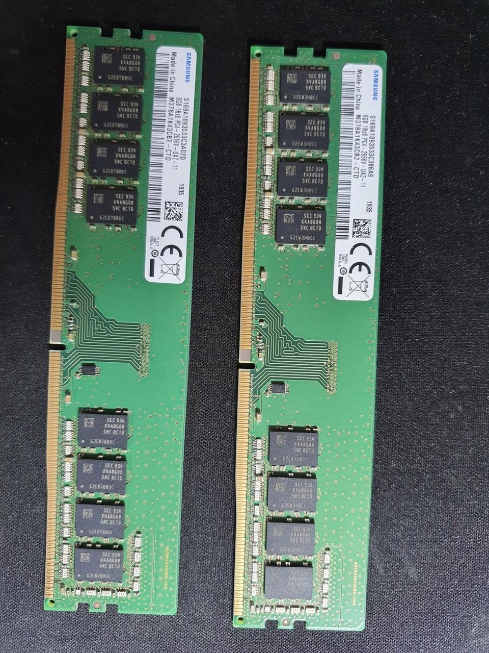 삼성 ddr4 8gb 2666 2장 팝니다