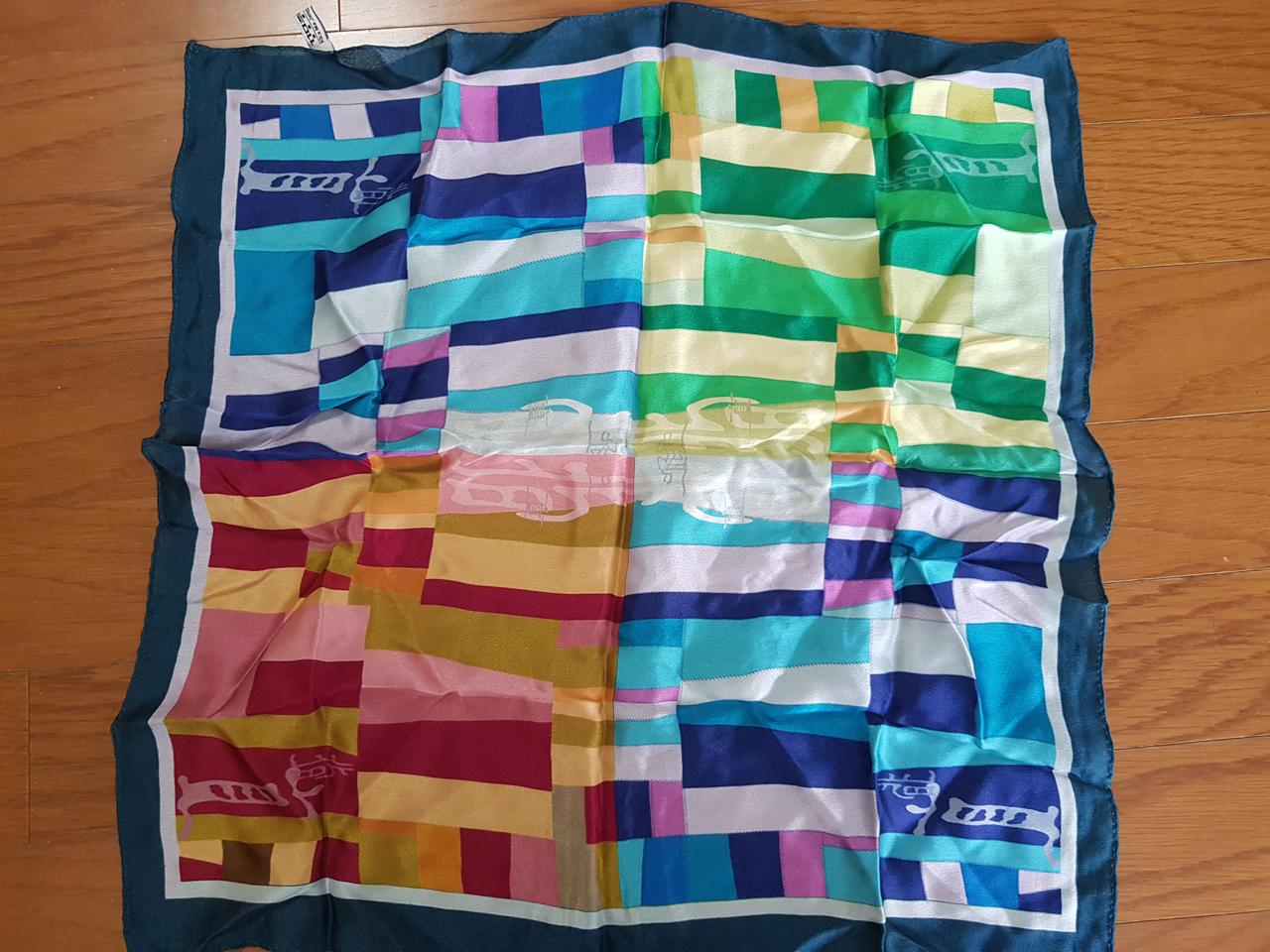 천연염색 실크스카프(새제품)