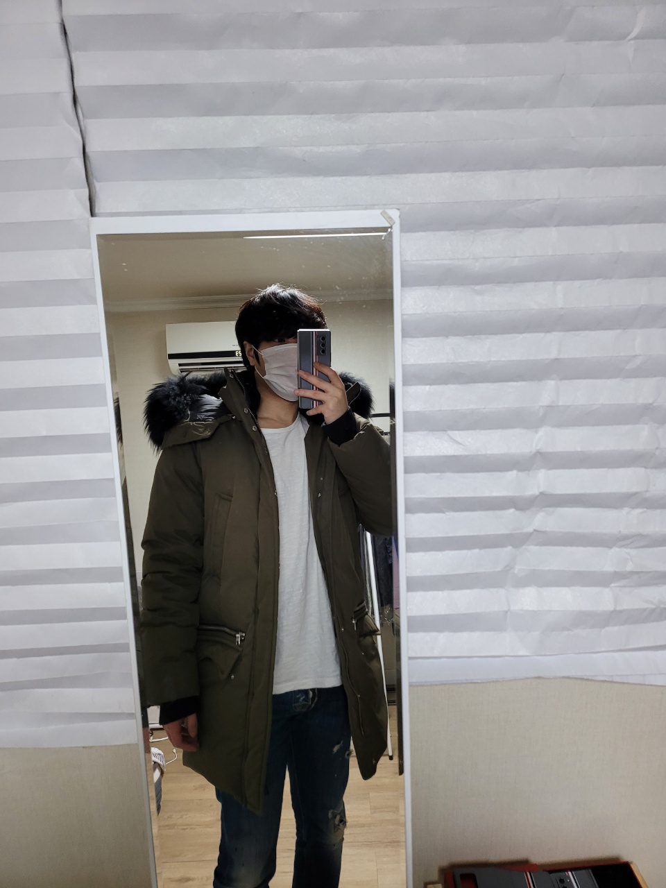 맥케이지 패딩 코헨 롱 버전 95 사이즈