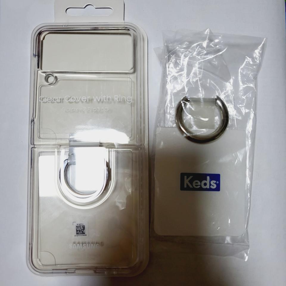 갤럭시 z플립3 삼성 정품 클리어커버 with 링케이스 단순개봉 + 케즈