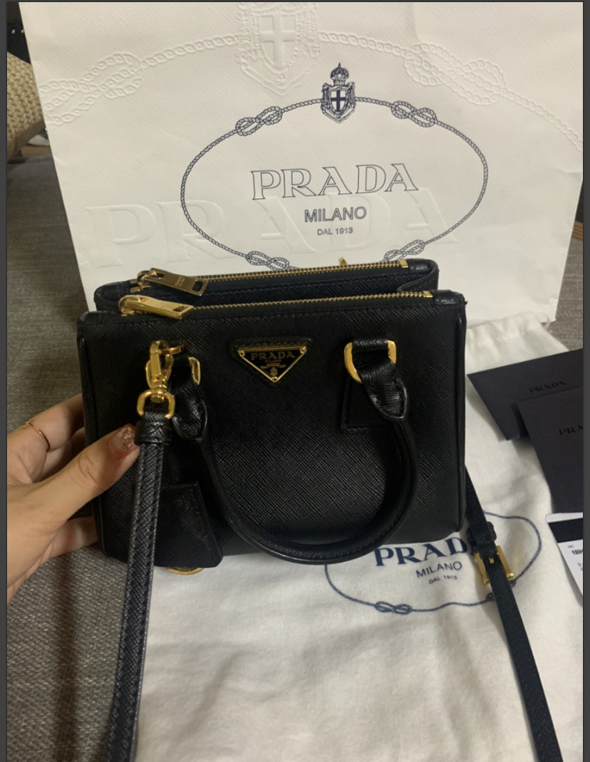 정품 프라다 미니 사피아노 럭스 가방 프라다 백