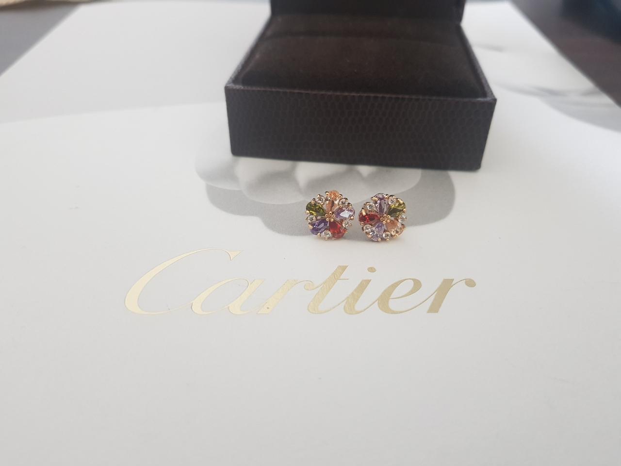 새상품 멀티컬러 토파즈 플라워 영롱 귀걸이 반값택배 가을 선물 무료