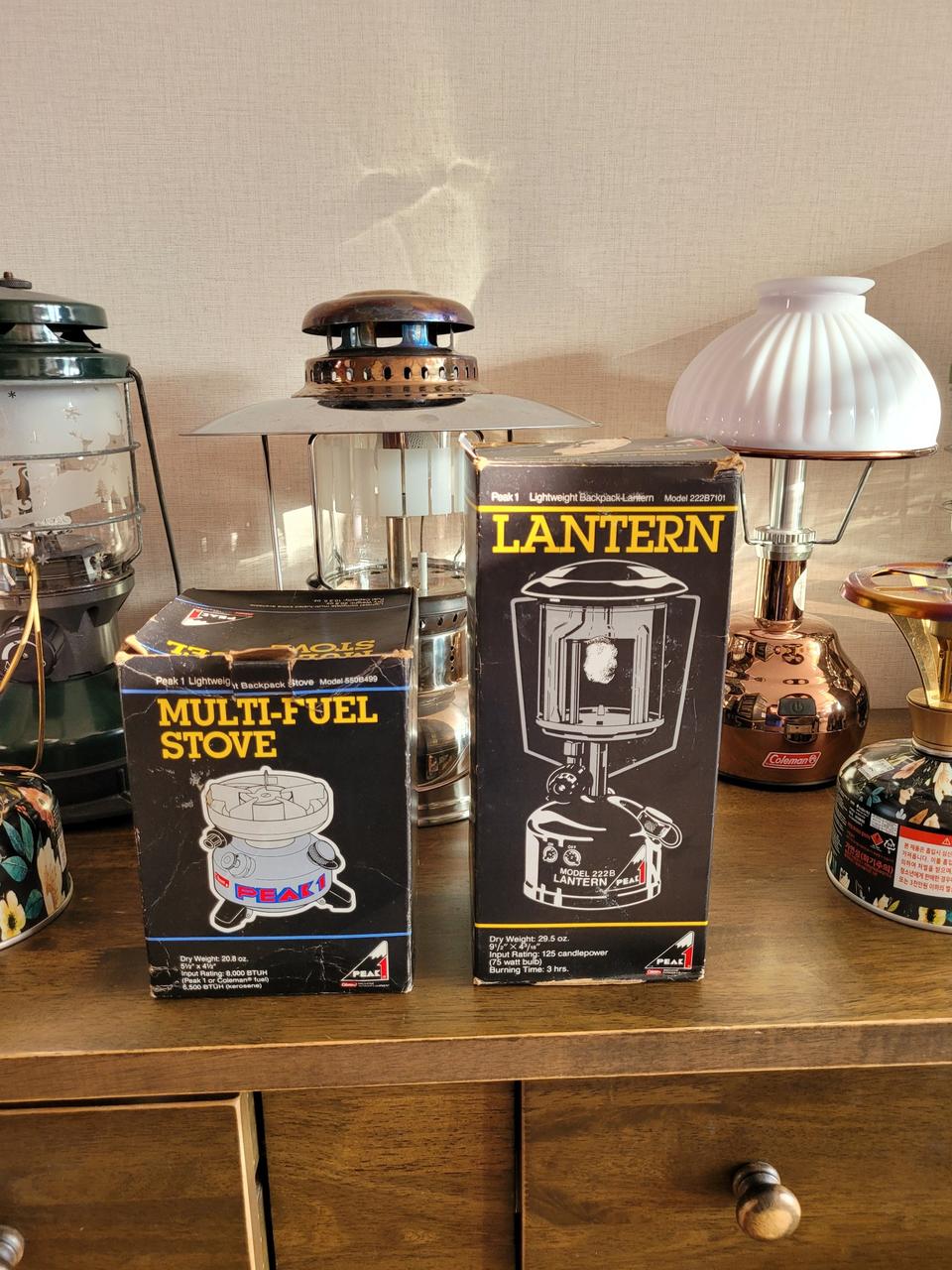 콜맨 피크원 222B랜턴 , 550B버너