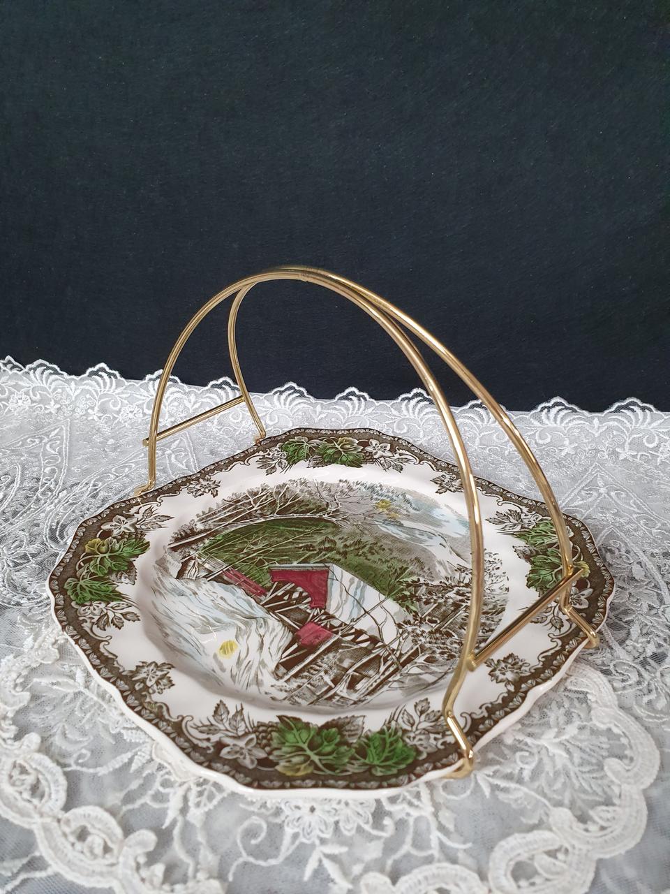 (대박득템가)영국 존슨브로스 핸들 디저트트레이