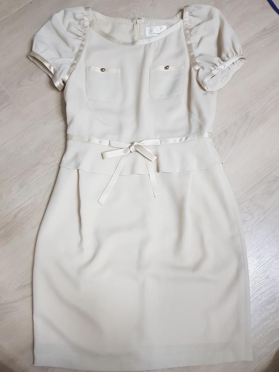 레니본 아이보리 원피스 65  (새상품)