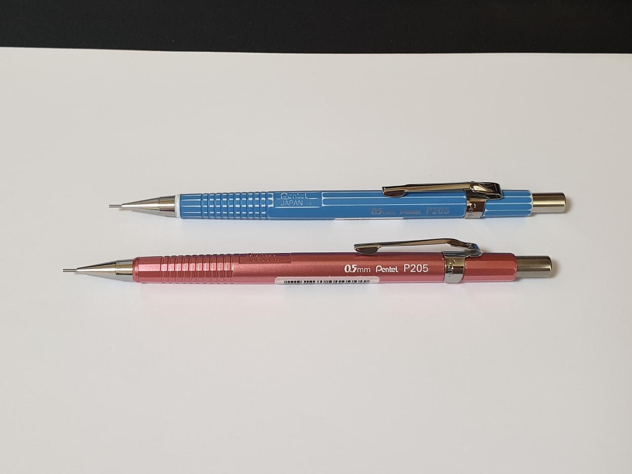 펜텔 p205 메탈릭 로즈핑크, 빈티지블루 한정판샤프 판매합니다.