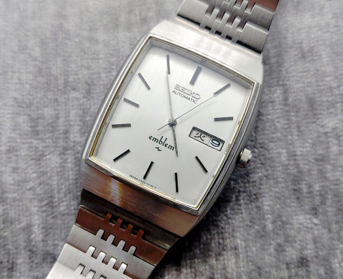 【오버홀】 엔틱 세이코 엠블럼 사각 자동시계 팝니다