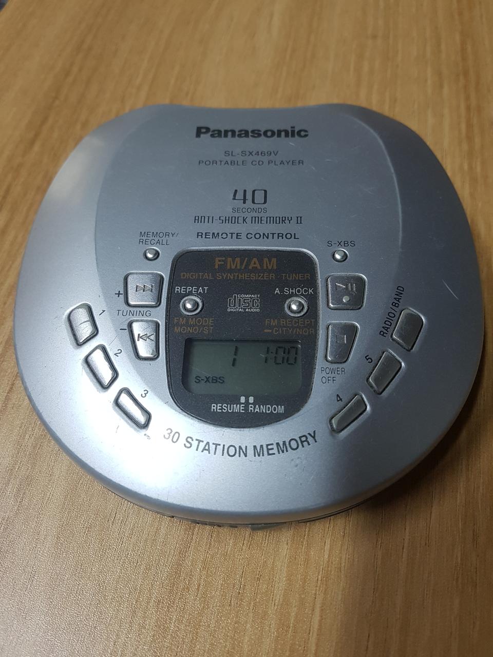 파나소닉 휴대용 포터블 CDP 워크맨 SL-SX469V