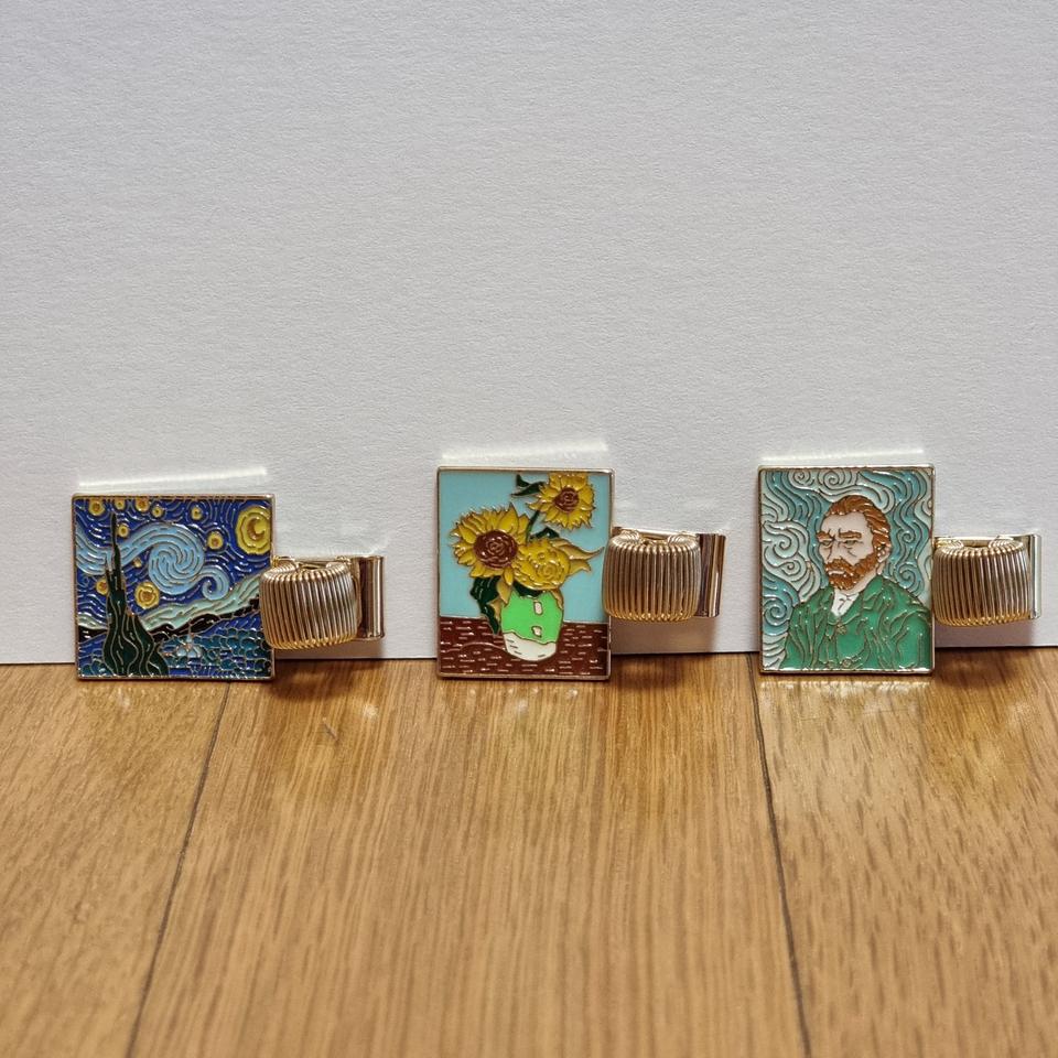 명화 펜홀더 고흐 해바라기 고급 친구선물 우정아이템 다이어리 노트