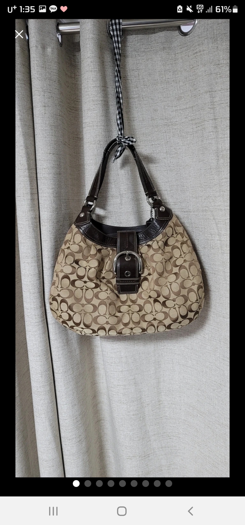 (미사용)정품 코치 호보백 가방 시그니처