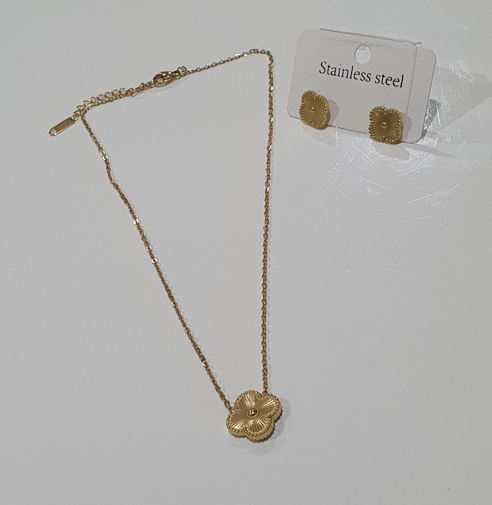 새상품  써지컬 목걸이 귀걸이 세트