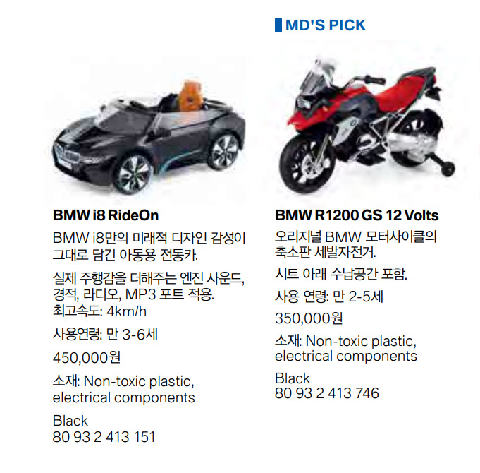 BMW 라이프스타일 정품 전동오토바이 R1200GS