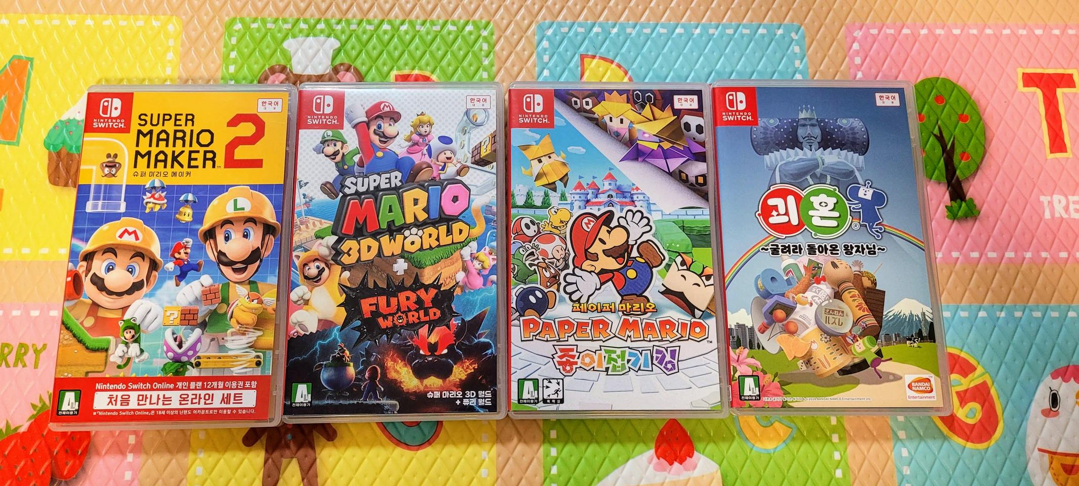 닌텐도스위치 슈퍼마리오류게임,괴혼 판매합니다 - 상태최상