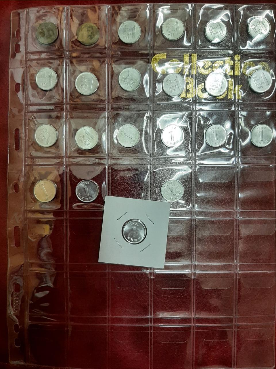 옛날돈 일원동전 66년부터91년까지 일괄판매합니다