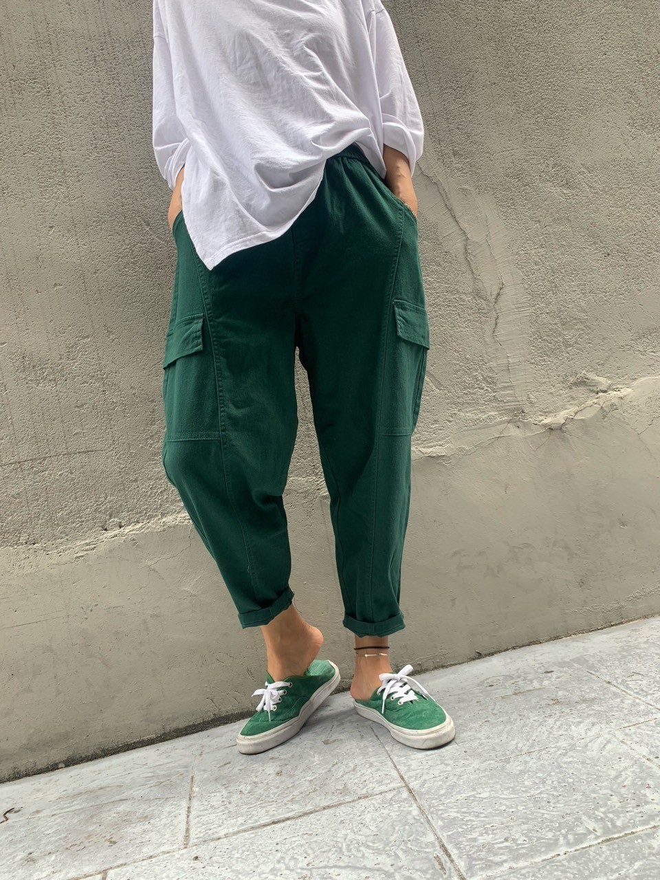 스판절개건빵팬츠