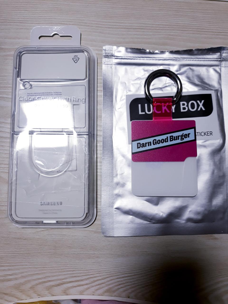 갤럭시 z플립3 클리어 케이스 + 버거플리즈 팔레트