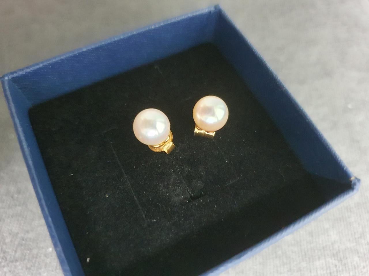 18k 진주 귀걸이