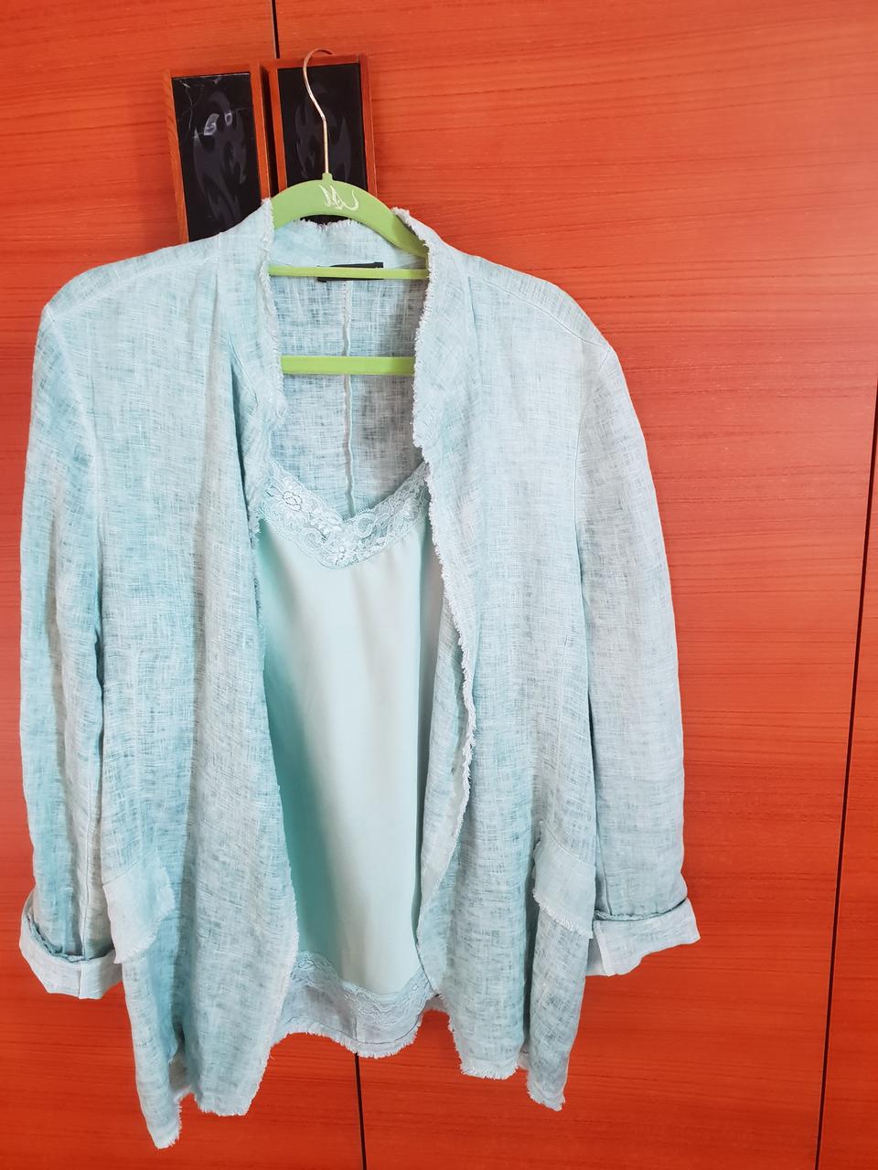 마소재 수입자켓+나시세트 사이즈66