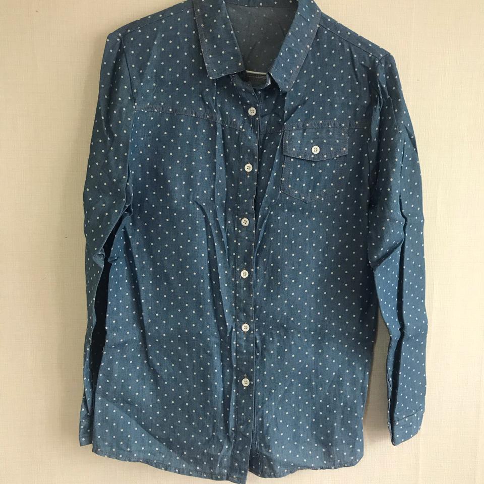 여성 물방울 셔츠 (사이즈55)