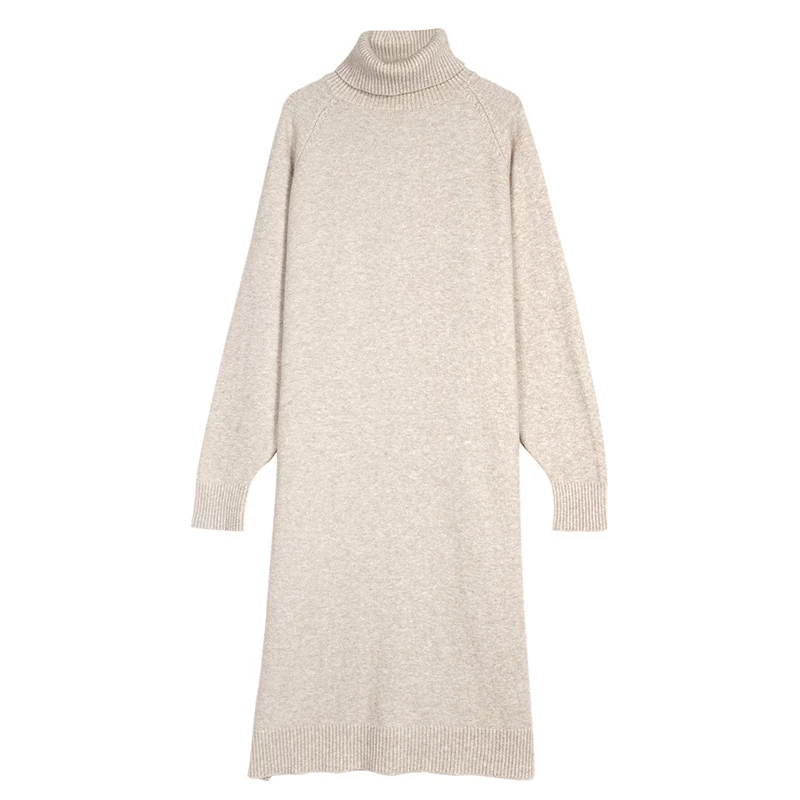 새상품)재질로 승부하는 촉촉 보들 목폴라 니트원피스