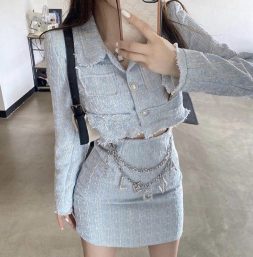 트위드 세트(새옷  새상품)사이즈 S(아이유 트위드자켓치마셋업셋트)