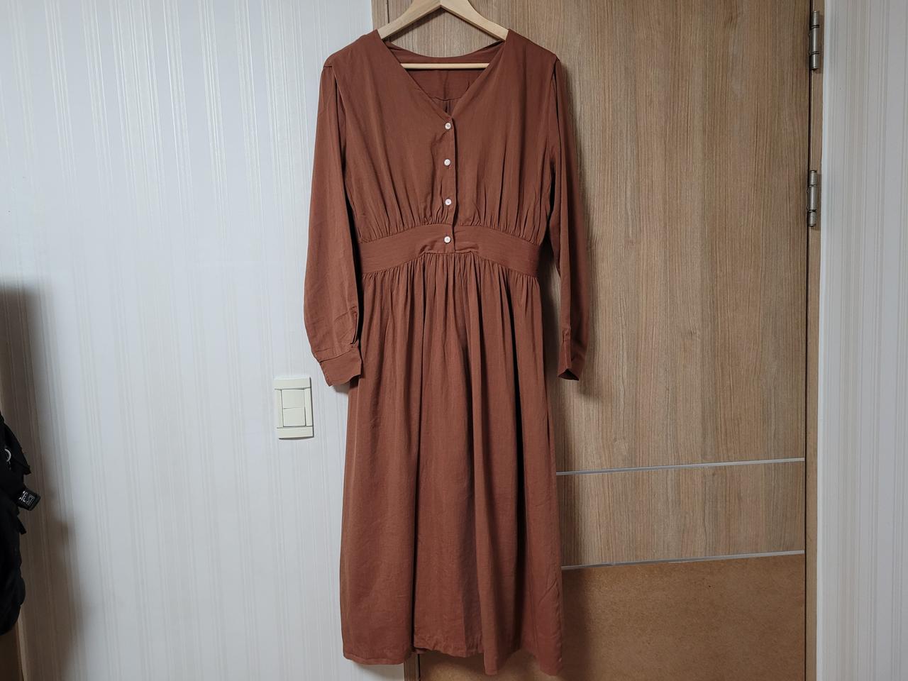 [free]브라운 롱원피스