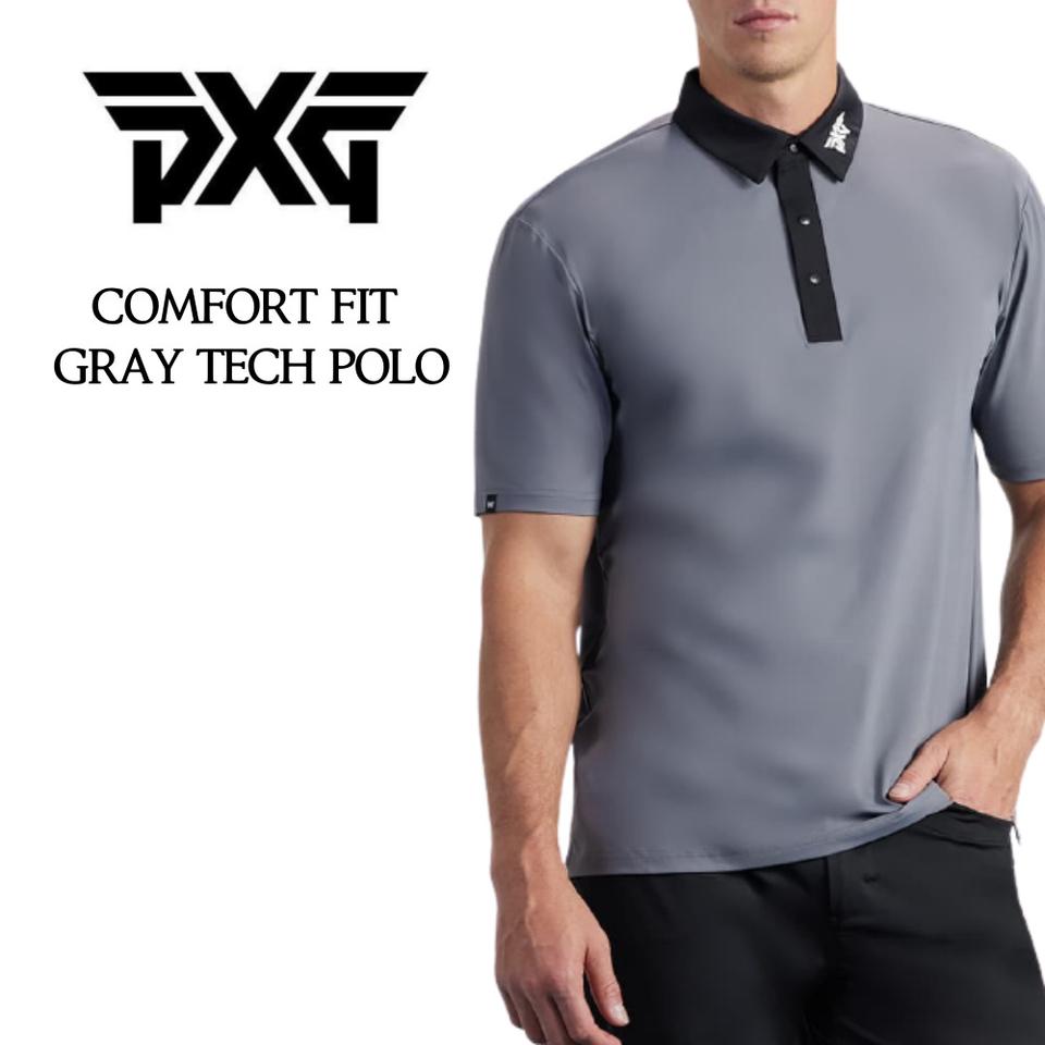 PXG 남성 테크 폴로 - 티셔츠 (골프웨어, 스포츠웨어)PXG 남성 테크 폴로 - 티셔츠